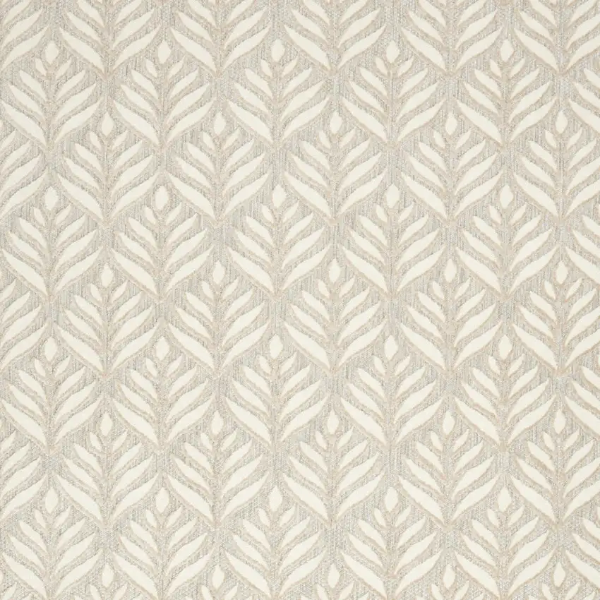 Ivory And Grey Floral Stain Resistant Non Skid Area Rug Photo 3