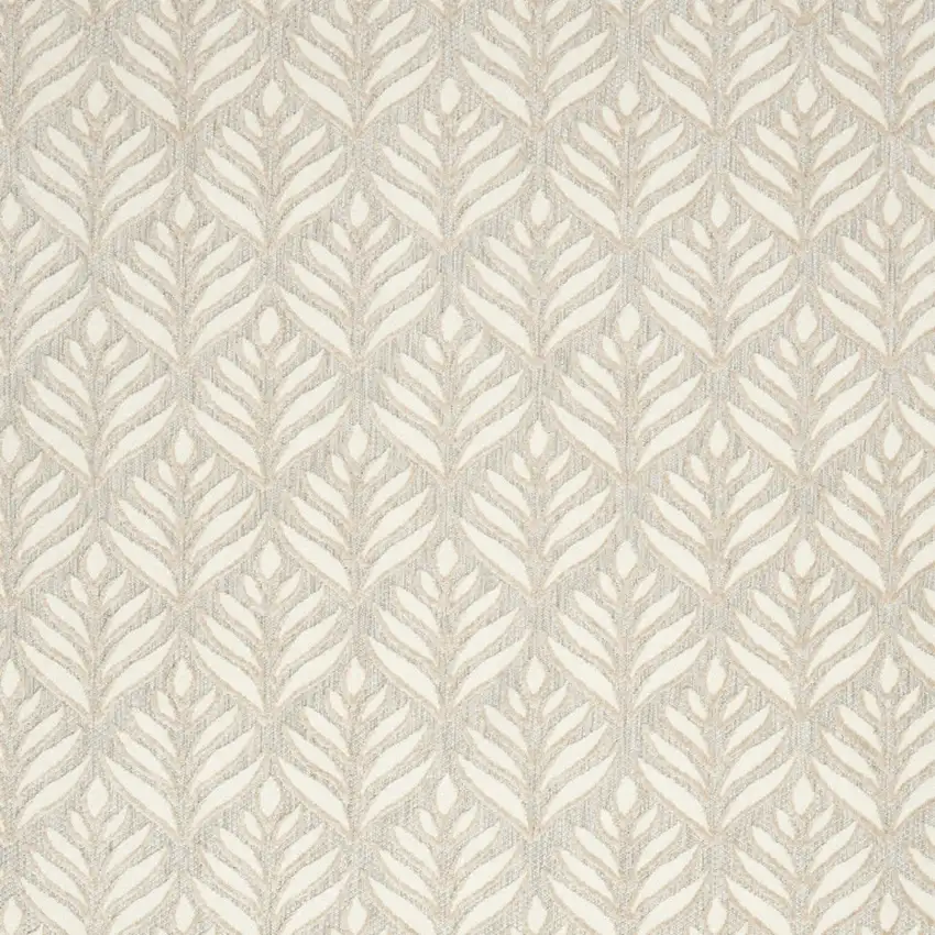 Ivory And Grey Floral Stain Resistant Non Skid Area Rug Photo 3