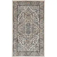 Photo of Ivory And Grey Oriental Non Skid Area Rug