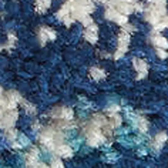 Ivory And Light Blue Floral Medallion Distressed Area Rug Photo 3