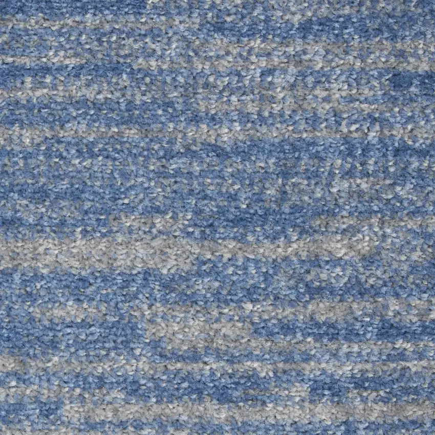 Ivory And Light Blue Floral Medallion Distressed Area Rug Photo 1