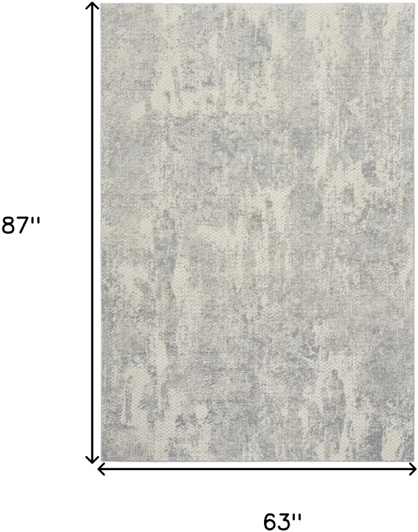 Ivory And Light Gray Abstract Area Rug Photo 3