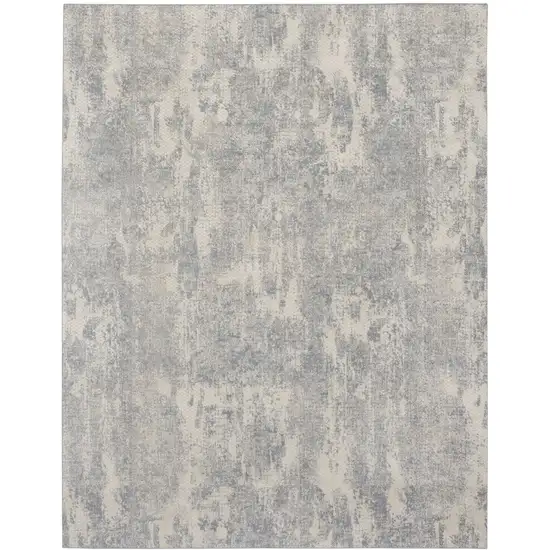 Ivory And Light Gray Abstract Area Rug Photo 8