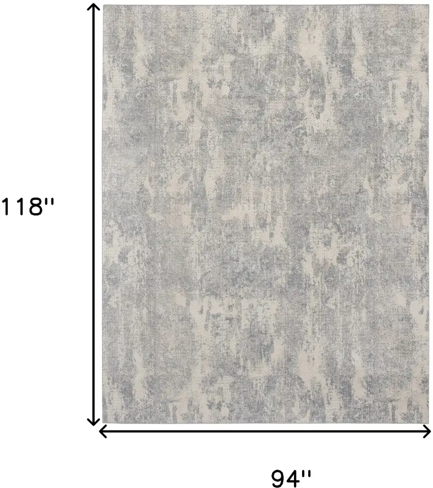 Ivory And Light Gray Abstract Area Rug Photo 3