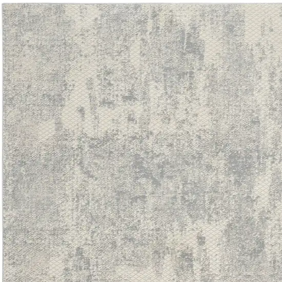 Ivory And Light Gray Abstract Area Rug Photo 8