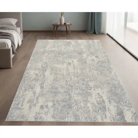 Ivory And Light Gray Abstract Area Rug Photo 1