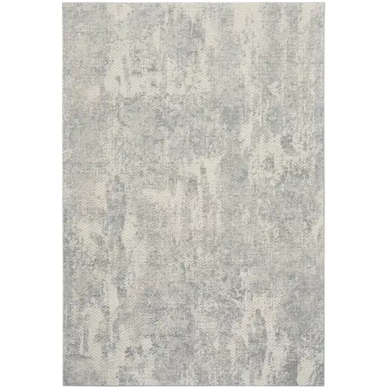 Ivory And Light Gray Abstract Area Rug Photo 7