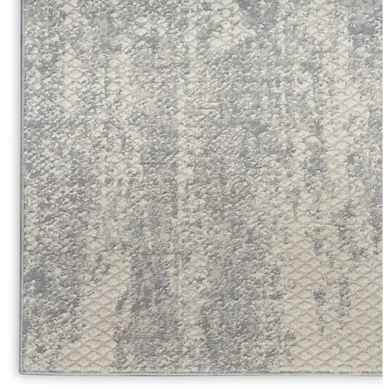 Ivory And Light Gray Abstract Area Rug Photo 9