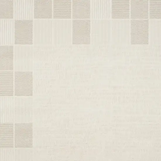 Ivory And Light Taupe Geometric Area Rug Photo 8