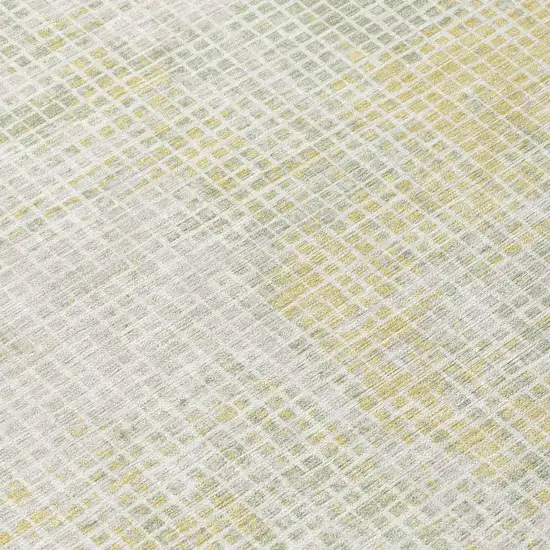 Ivory And Linen Abstract Washable Indoor Outdoor Area Rug Photo 4