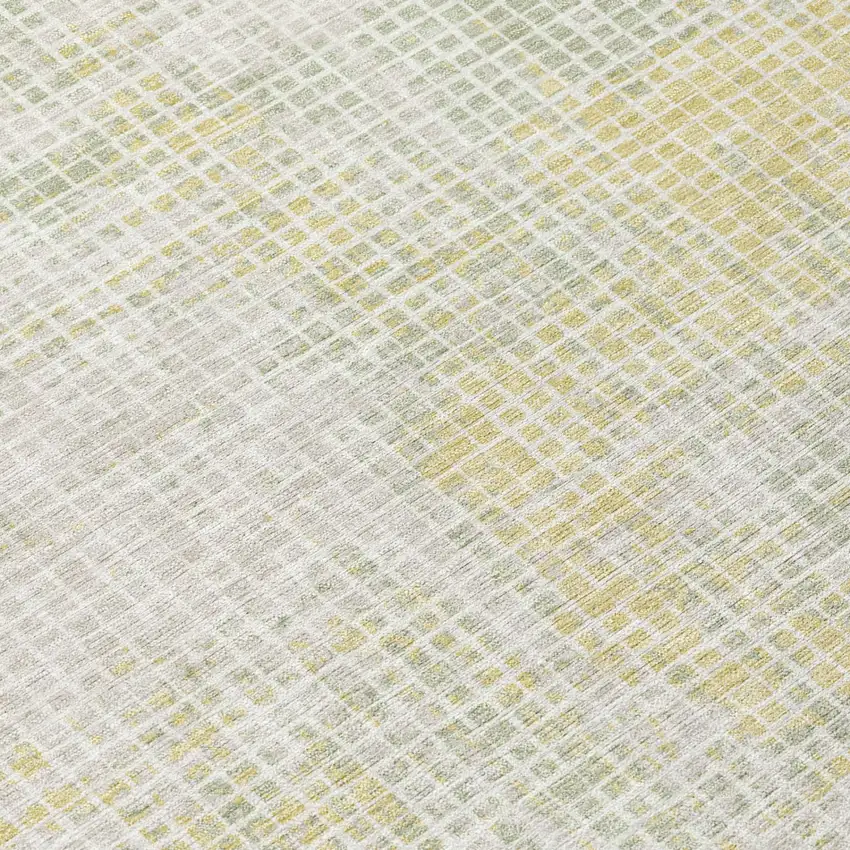 Ivory And Linen Abstract Washable Indoor Outdoor Area Rug Photo 4