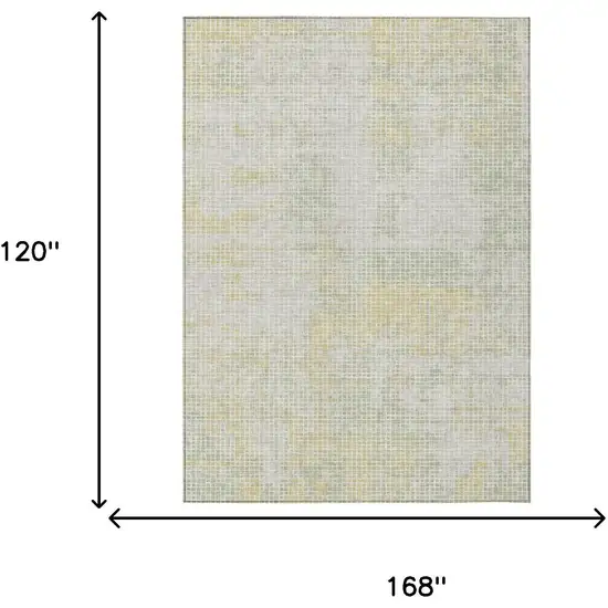 Ivory And Linen Abstract Washable Indoor Outdoor Area Rug Photo 5