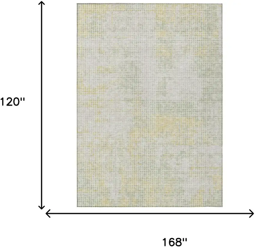 Ivory And Linen Abstract Washable Indoor Outdoor Area Rug Photo 5
