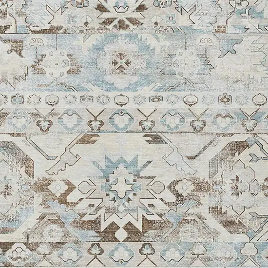 Ivory And Linen Cactus Washable Indoor Outdoor Area Rug Photo 2