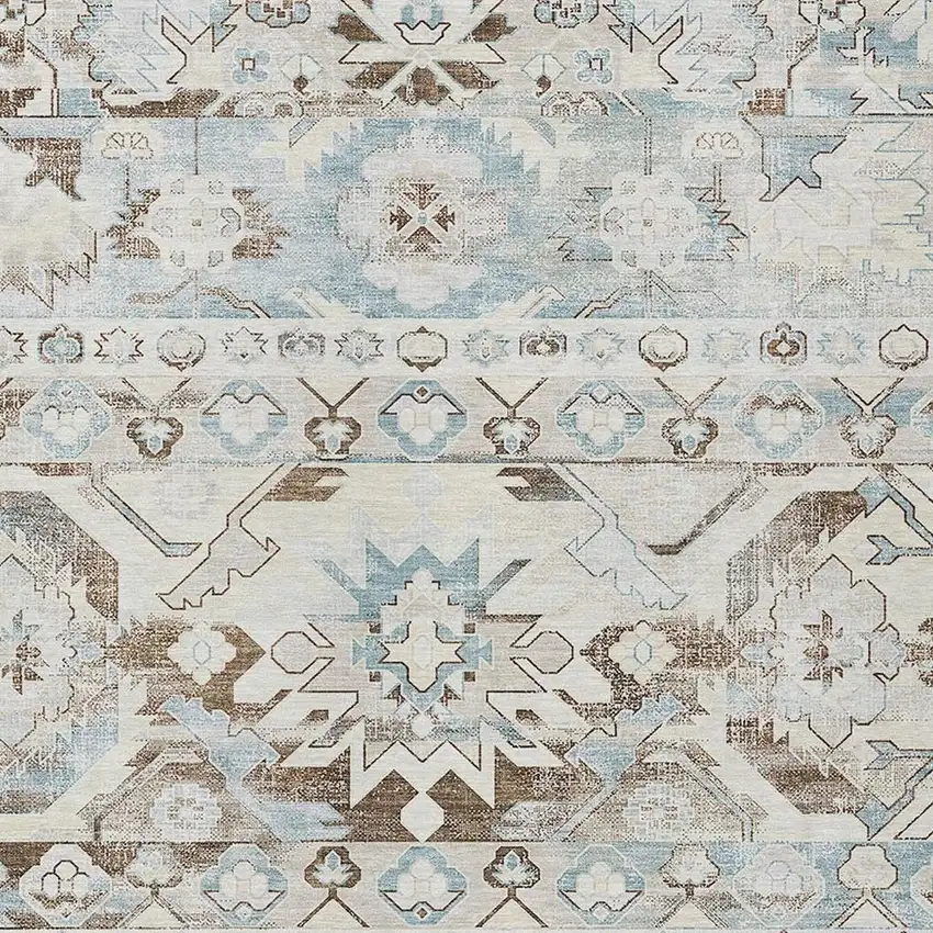 Ivory And Linen Cactus Washable Indoor Outdoor Area Rug Photo 2