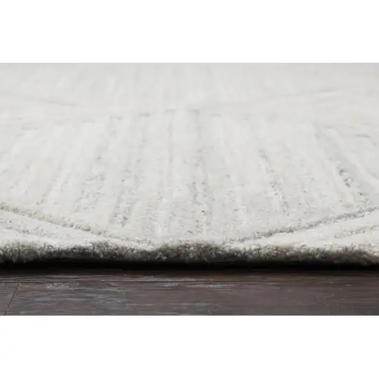 Ivory And Natural Wool Diamond Hand Tufted Area Rug Photo 4