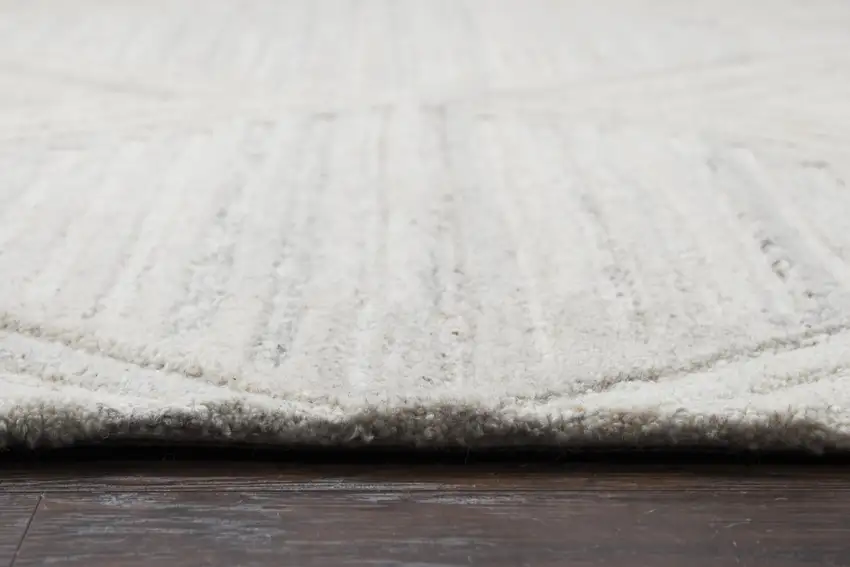 Ivory And Natural Wool Diamond Hand Tufted Area Rug Photo 4