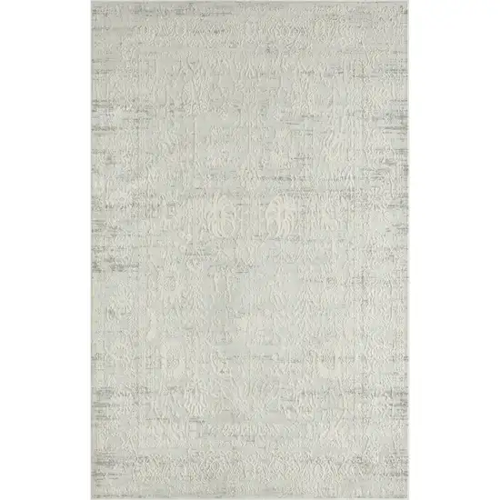 Ivory And Off White Abstract Square Rug Photo 2