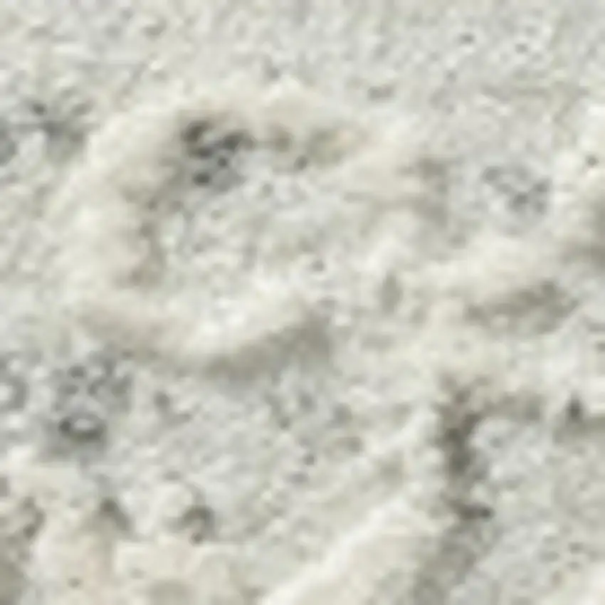 Ivory And Off White Abstract Square Rug Photo 7