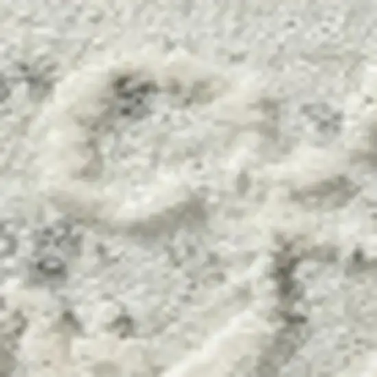 Ivory And Off White Abstract Square Rug Photo 7