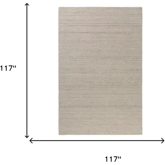 Ivory And Off White Wool Hand Knotted Area Rug Photo 8