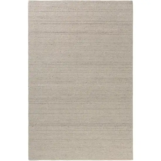 Ivory And Off White Wool Hand Knotted Area Rug Photo 2