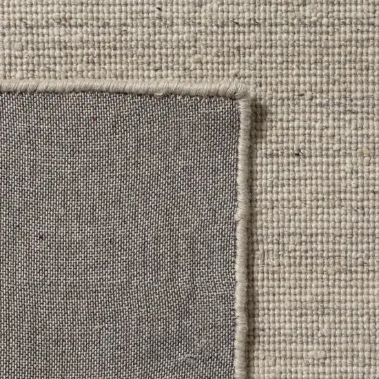 Ivory And Off White Wool Hand Knotted Area Rug Photo 6