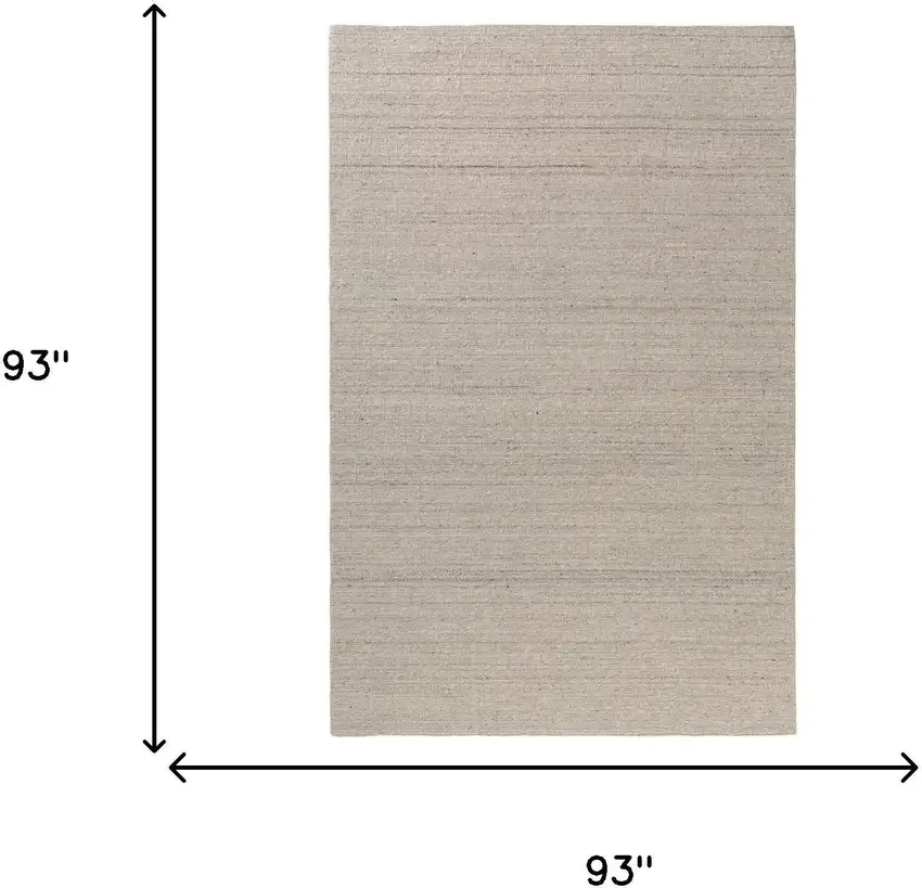 Ivory And Off White Wool Hand Knotted Area Rug Photo 8