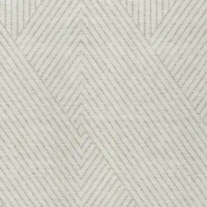 Photo of Ivory And Pale Beige Geometric Washable Indoor Outdoor Area Rug