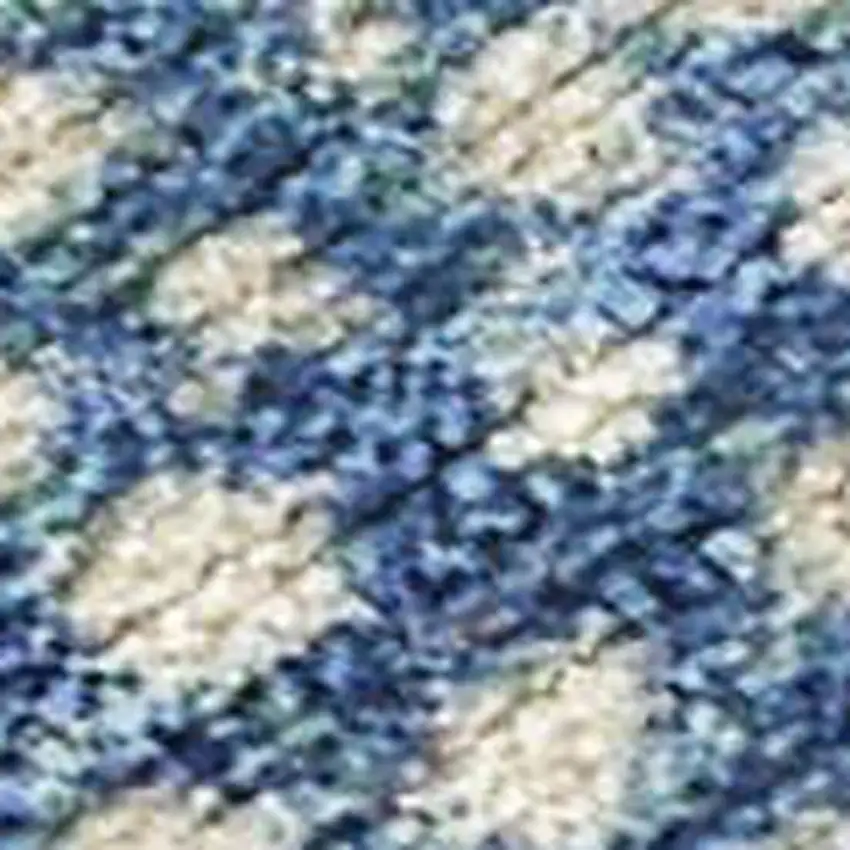 Ivory And Peach Geometric Washable Indoor Outdoor Area Rug Photo 3