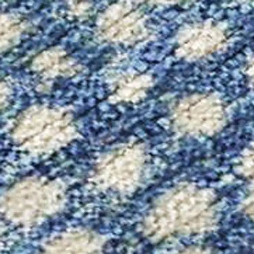 Ivory And Peach Geometric Washable Indoor Outdoor Area Rug Photo 3