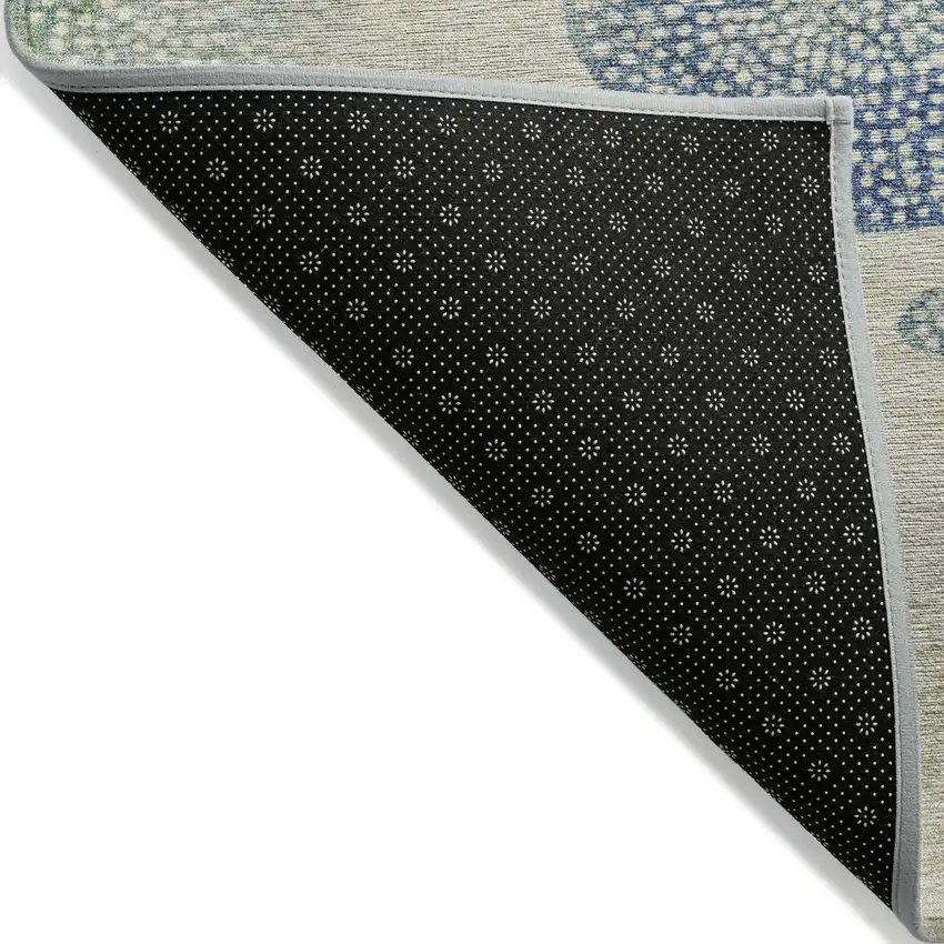 Ivory And Peach Geometric Washable Indoor Outdoor Area Rug Photo 9