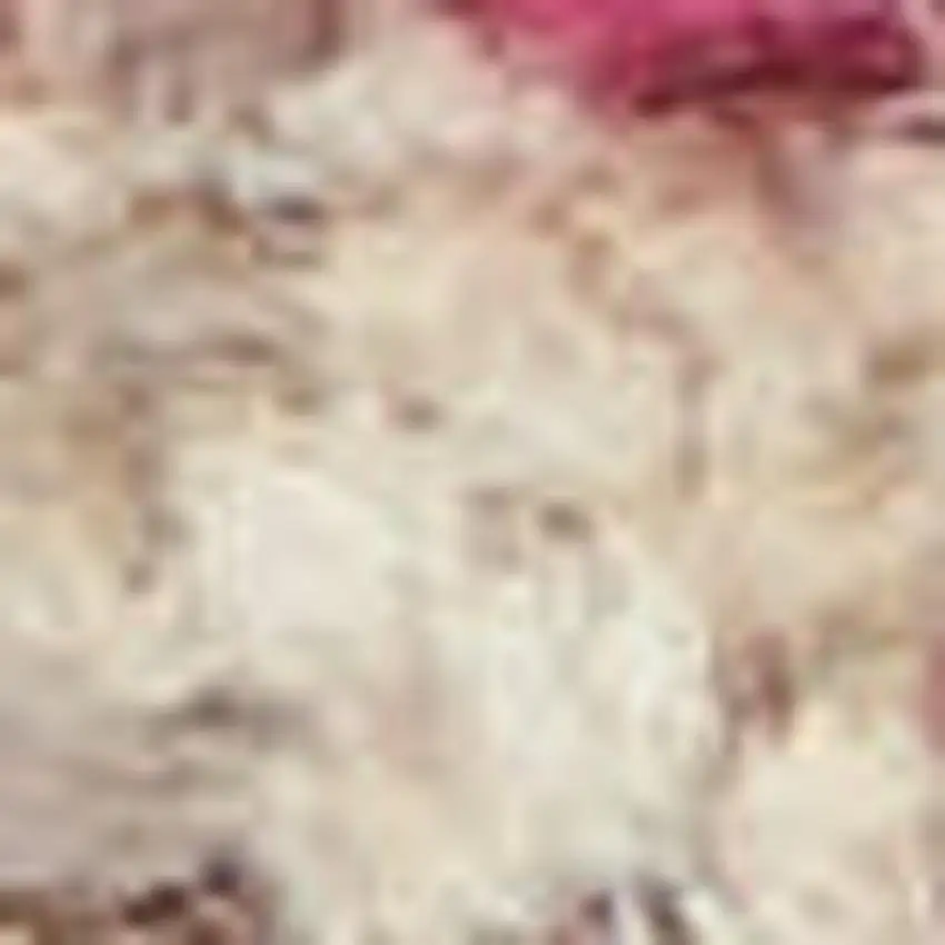 Ivory And Pink Abstract Power Loom Non Skid Area Rug Photo 4