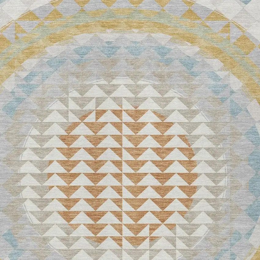 Ivory And Plum Geometric Washable Indoor Outdoor Area Rug Photo 5