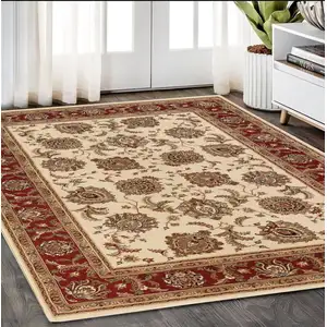 Photo of Ivory And Red Oriental Area Rug