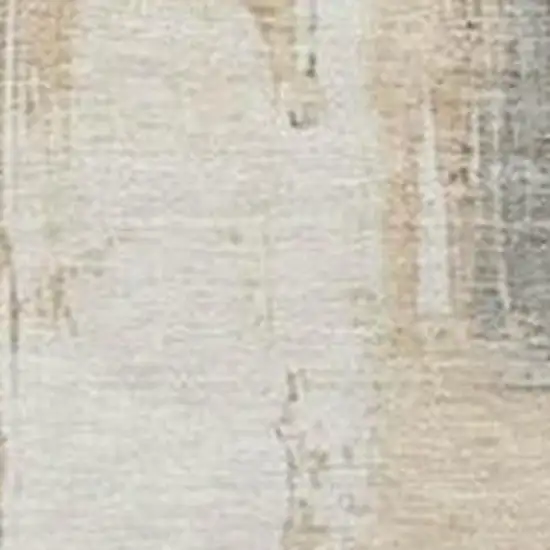 Ivory And Rust Abstract Washable Indoor Outdoor Area Rug Photo 3