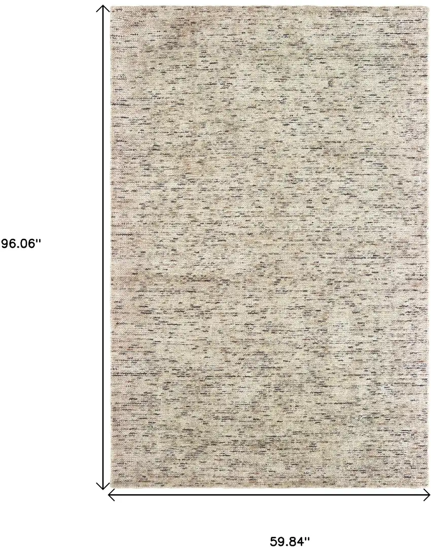 Ivory And Sand Hand Tufted Area Rug Photo 3