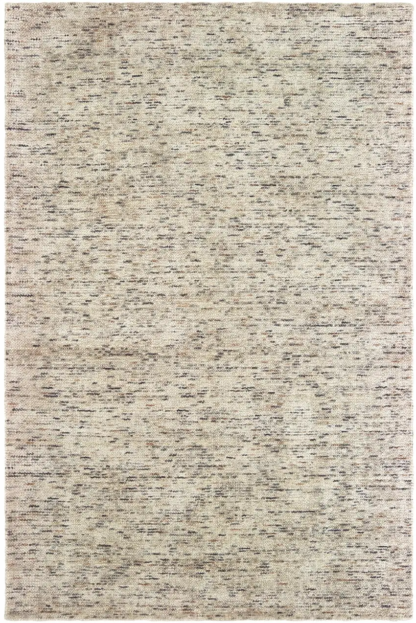 Ivory And Sand Hand Tufted Area Rug Photo 2