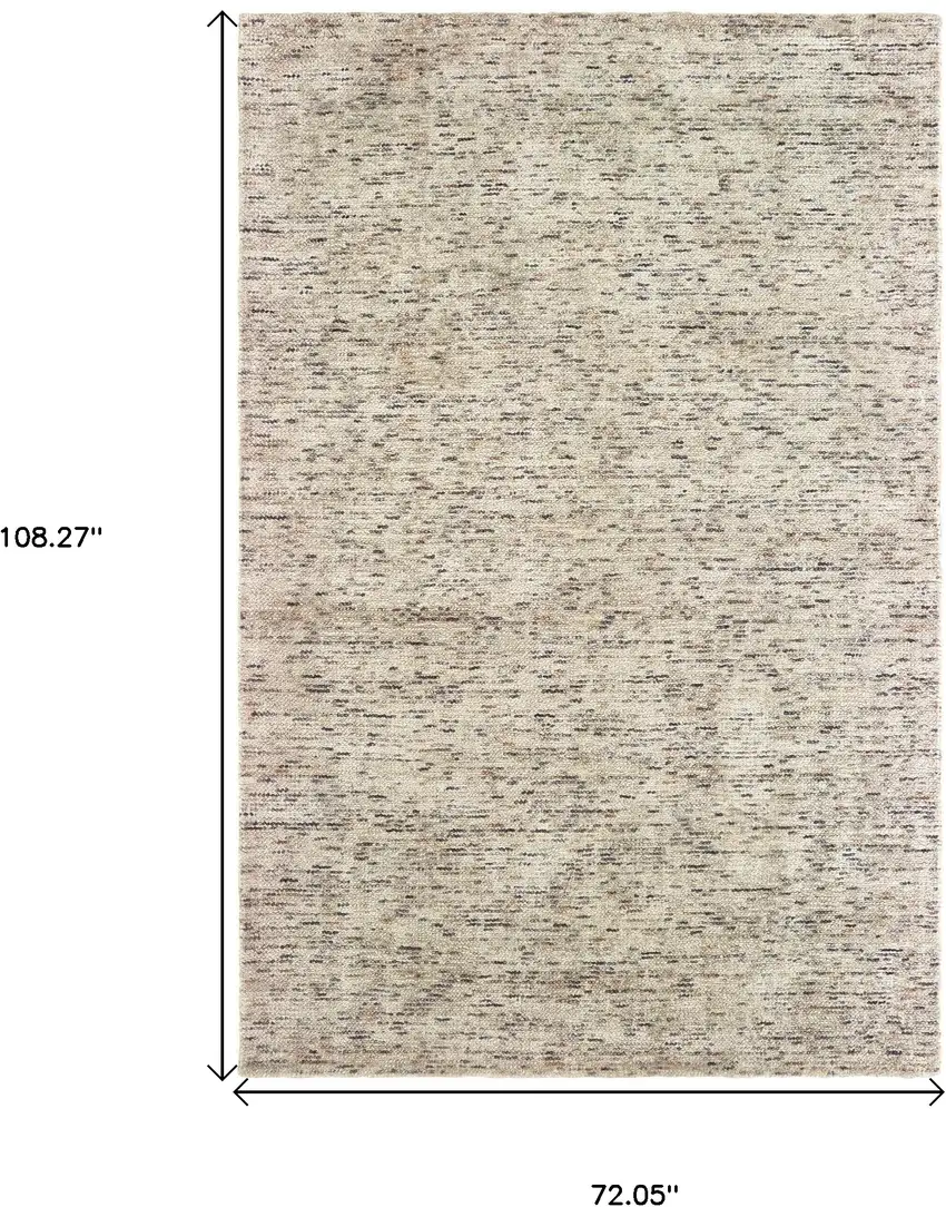 Ivory And Sand Hand Tufted Area Rug Photo 3