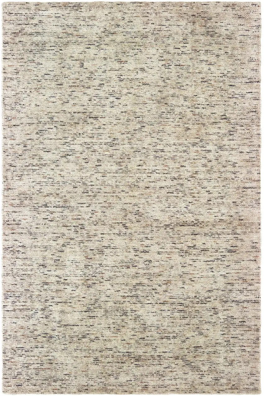 Ivory And Sand Hand Tufted Area Rug Photo 4