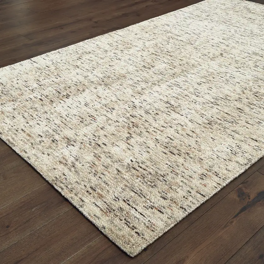 Ivory And Sand Hand Tufted Area Rug Photo 7