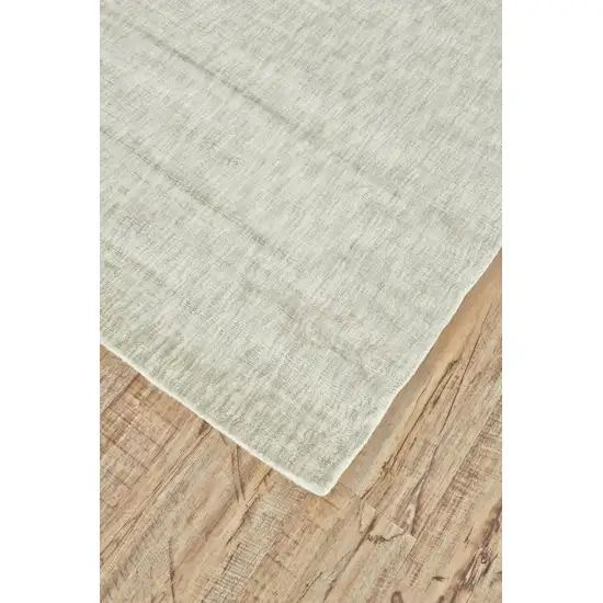 Ivory And Silver Chevron Hand Woven Area Rug Photo 3