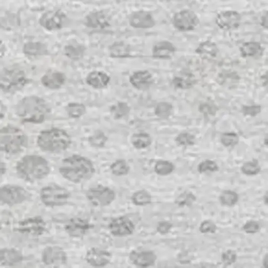 Ivory And Silver Geometric Washable Area Rug With UV Protection Photo 3