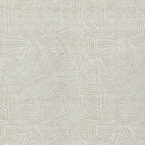 Ivory And Silver Geometric Washable Indoor Outdoor Area Rug Photo 5