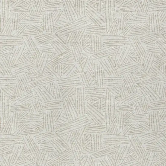 Ivory And Silver Geometric Washable Indoor Outdoor Area Rug Photo 4
