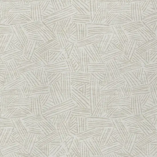 Ivory And Silver Geometric Washable Indoor Outdoor Area Rug Photo 3