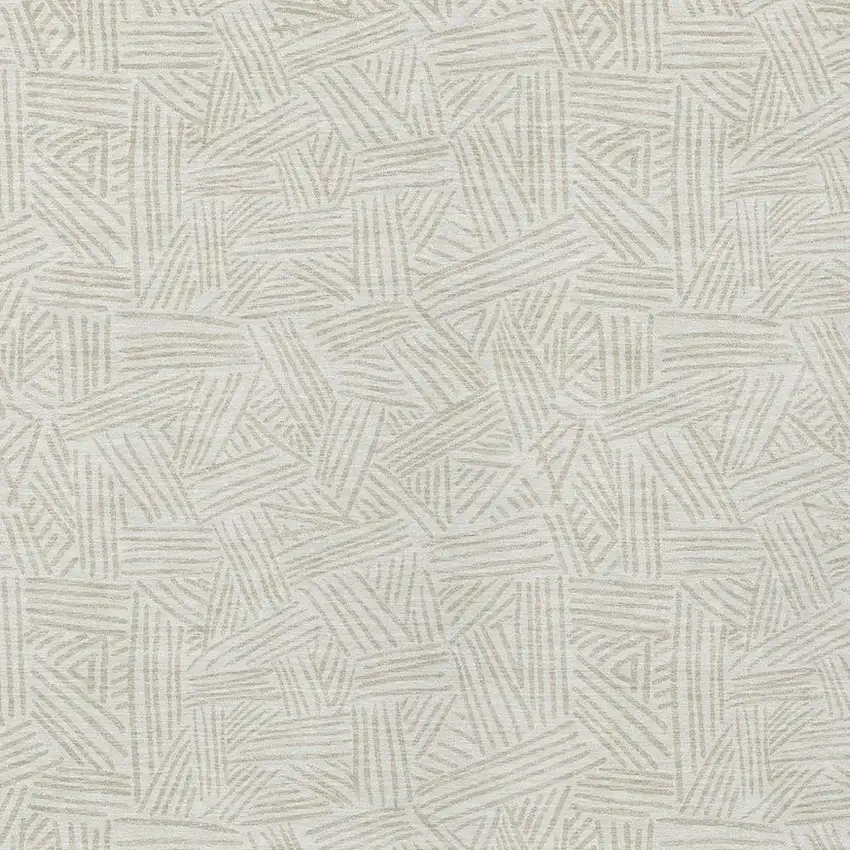Ivory And Silver Geometric Washable Indoor Outdoor Area Rug Photo 5