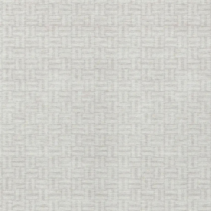 Ivory And Silver Geometric Washable Indoor Outdoor Area Rug Photo 6