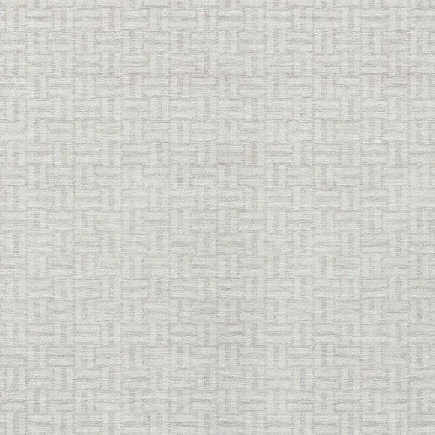 Ivory And Silver Geometric Washable Indoor Outdoor Area Rug Photo 6