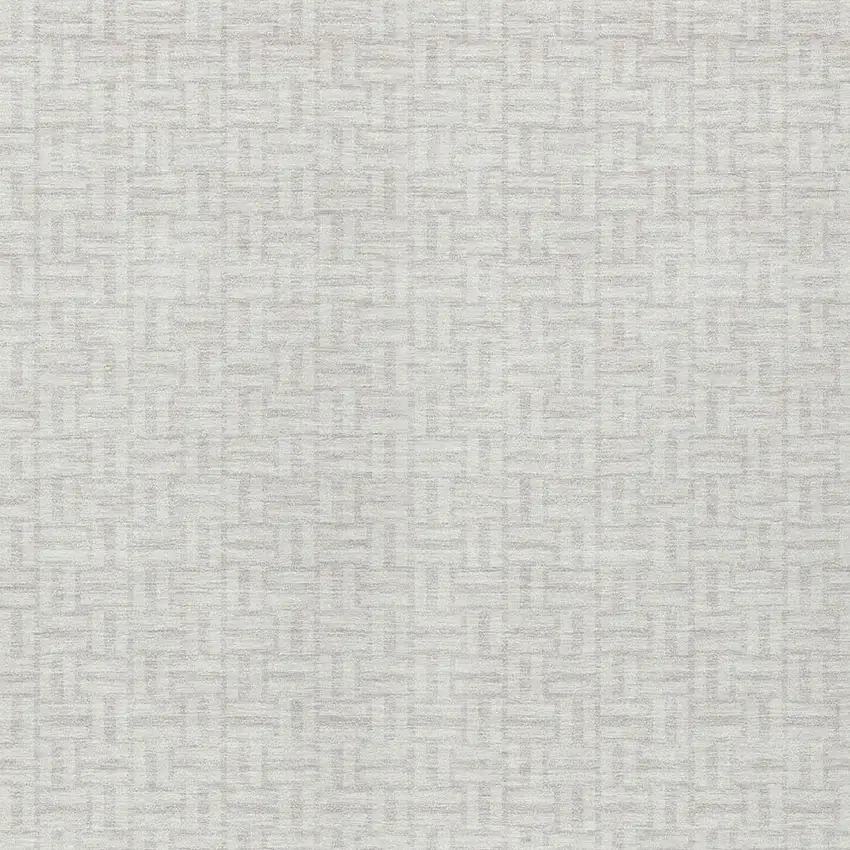 Ivory And Silver Geometric Washable Indoor Outdoor Area Rug Photo 6